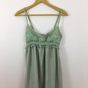 NWT SAGE GREEN TUNIC | DRESS CROCHET DETAILS